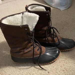 Sporto fur lined duck boots